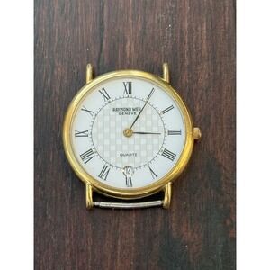Raymond Weil Genève Quartz Watch 18K Gold Electroplated AS-IS NO BAND